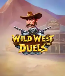  Step into the rugged world of "Wild West Duels" by Pragmatic Play, featuring a hardened gunslinger ready for a showdown. The image shows a stern cowboy with crossed pistols, framed by a dusty Western town. His sharp gaze and authentic attire highlight the theme of the Old West. The game's title is boldly presented in a rustic font, adding to the exciting theme. 