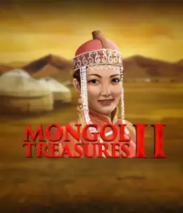 Explore the vibrant history of Mongolia with the Mongol Treasures 2 game by Endorphina, highlighting a stunning Mongolian woman clothed in traditional attire against a golden Mongolian steppe backdrop. This graphic portrays the spirit of Mongolian culture, delivering a unique gaming experience. 